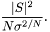 \[ \frac{ |S|^2 }{ N \sigma^{2/N} }. \]