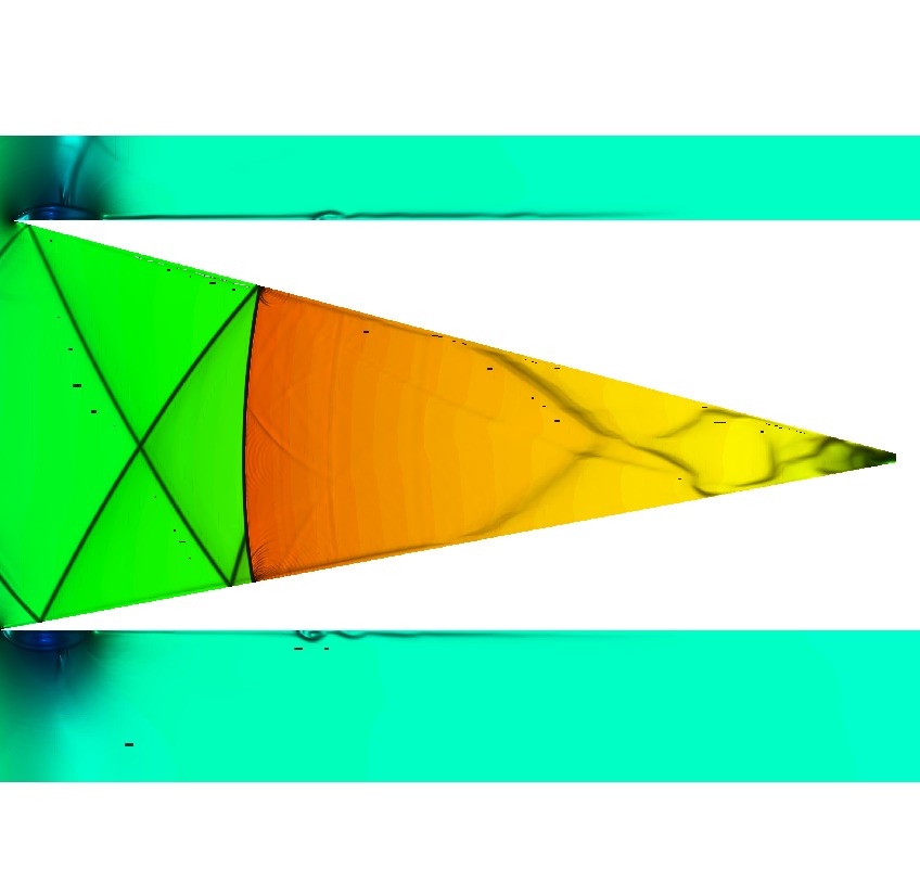 Simulation of exitng shock