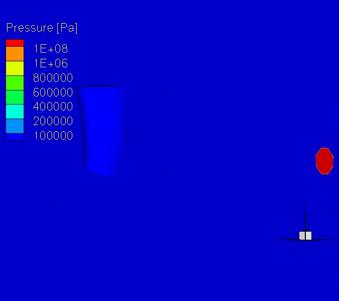 Initial conditions: a hot pressurized sphere resulting from an explosion