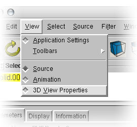 Paraview Parallel: 3D Views Properties